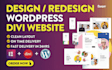 build wordpress website design, elementor or divi wordpress website development
