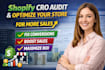 do shopify cro audit and optimize your store for sales