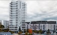 redesign highrise residential building, cantilevered balconies, facade structure