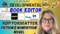 proofread, edit, format, fiction romance book,  nonfiction developmental editor