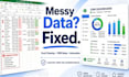 clean, organize, automate excel data and build CRM spreadsheets with analytics