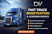 do fast truck registration  licensing service  hassle free processing