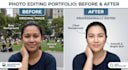 do professional face retouching and skin smoothing