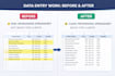 do accurate data entry, copy paste, excel and web research