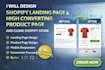 create and clone shopify sales page, landing page and product page