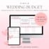 design custom CSV spreadsheet budget tracker wedding planner google sheet guest
