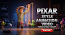 make high quality  3d pixar style animation