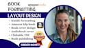 do book formatting for amazon kdp, layout design for paperback book cover design