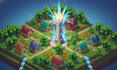 create top down pixel art tileset, rpg game asset, 2d pixel tilemap