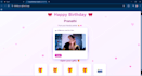 create a custom birthday surprise page with animations and personal message