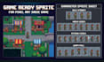create rpg pixel art character sprite sheet with idle walk and attack animation