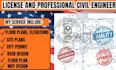 create architectural and engineering drawings for city permit, floorplan and mep