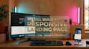 create a responsive landing page using HTML and CSS