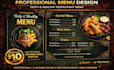 create high converting restaurant menu and digital menu board design