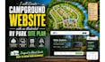 create wordpress campground website with an illustrated rv park site plan