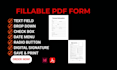create interactive pdf editable fillable pdf forms on acrobat canva or indesign