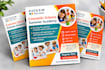 design, redesign a modern school admission and enrollment flyer