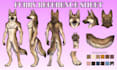 draw custom fursona reference sheet anthro character for fursuit vtuber vrchat