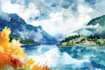 paint landscapes in watercolor