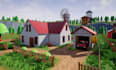 create stylized cozy fantasy 3d game environment in unity or unreal engine