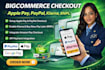 do apple pay, paypal, klarna, bnpl, amazon pay, API payment checkout,bigcommerce