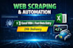 do web scraping, data extraction, excel vba automation, date clean, data entry