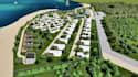 replan camping resort, master plan render, waterfront property, community design