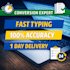 do fast and accurate typing work from pdf image or handwritten notes