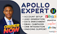 setup clay com, apollo io sequences, hubspot crm workflows and automation