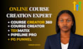 set up your course on go high level, course creator 360, tekmatix, pipeline pro