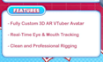 create 3d ar vtuber avatar with face tracking for streaming, snapchat and obs