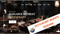 design restaurant website, cafe website with online ordering, menu and booking