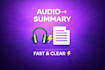 summarize your audio or text in spanish clearly and accurately