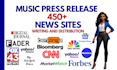 post music press release write press release and distribution submit pr writing