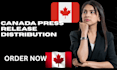 write and distribute canada press release to top canadian media outlets