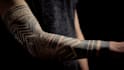create sleeve tattoo design in geometric style