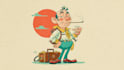 draw retro vintage illustration cartoon character