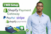 setup shopify payment gateway stripe paypal and shopify payments