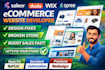 design fix saleor duda wix spree  ecommerce website developer