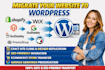 wordpress migration clone migrate wix shopify magento godaddy ionos to wordpress