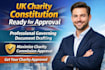 draft UK charity constitution and documents