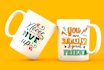 do custom typography coffee mug design