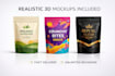 design premium mylar bag packaging and food pouch design