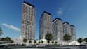 create 3d skyscraper design, high rise building, 3d skyline tower, tall building