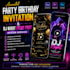 design animated party birthday invitation and dj night event post