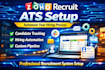 configure and setup zoho recruit ats for HR, hiring and recruitment automation