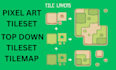 isometric pixel art tileset, tilemap, game assets, environment, 8bit