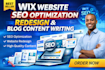 wix website SEO optimization redesign blog content writing
