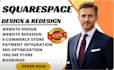 build squarespace website design, redesign, and custom website development
