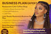 write a professional restaurant business plan financial projections google sheet